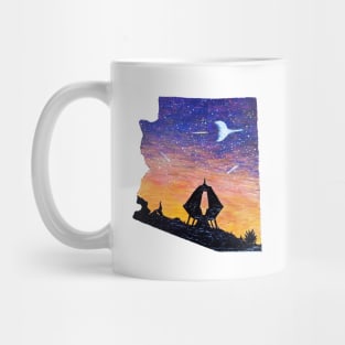 Arizona Desert Retro UFO Mug